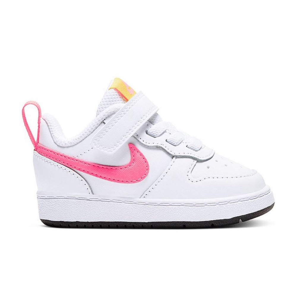 Nike Kids White and Pink Sneakers | Court Borough Low
